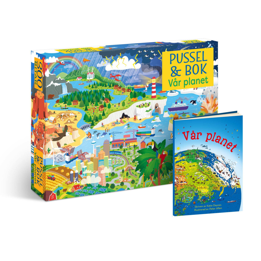 Pussel & bok: Vår planet (bok) Katie Daynes
