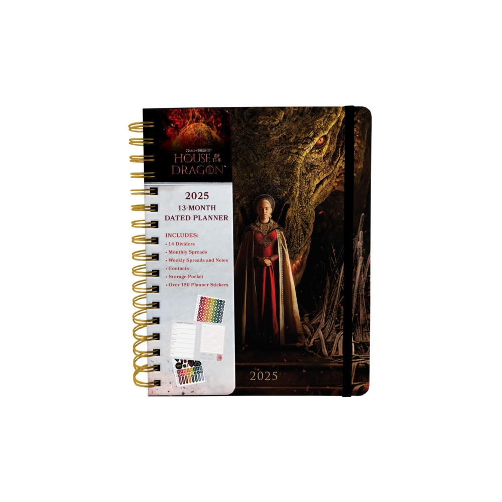 2025 House of the Dragon 13-Month Weekly Planner (inbunden, english) Insight Editions