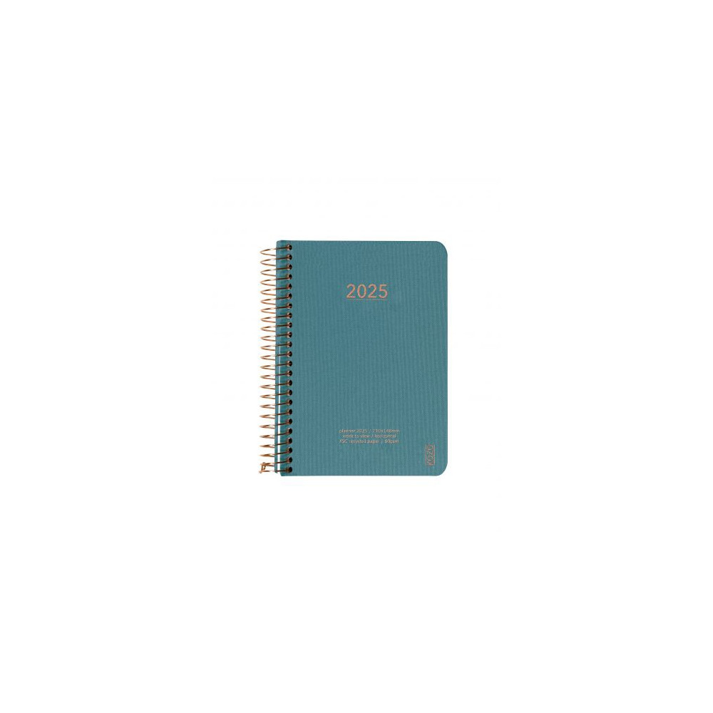 Kozo KOZO Kalender 2025 A6 Vecka per uppslag Steel Blue