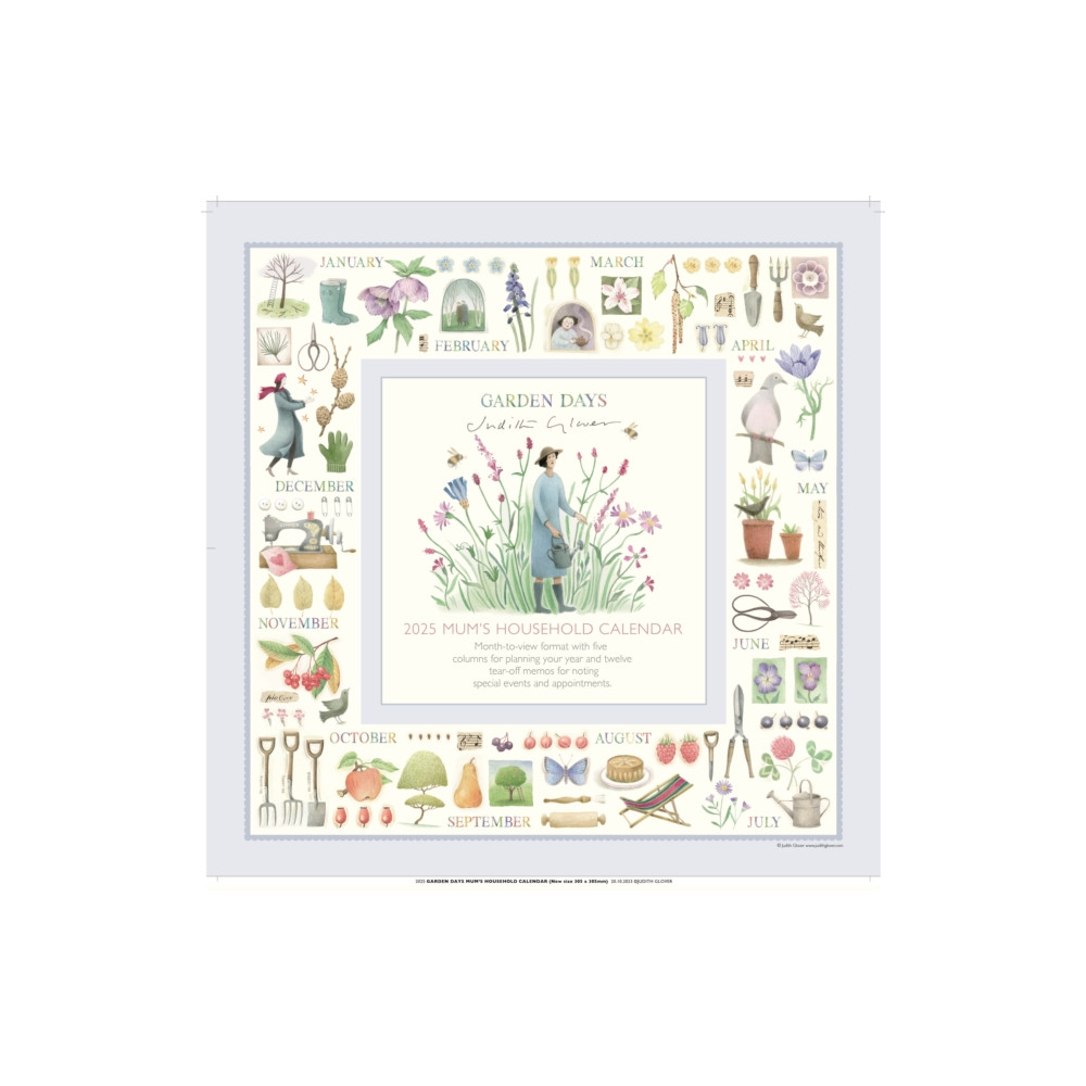 Garden Days Planner Wall Calendar 2025 (häftad, english) Carousel Calendars