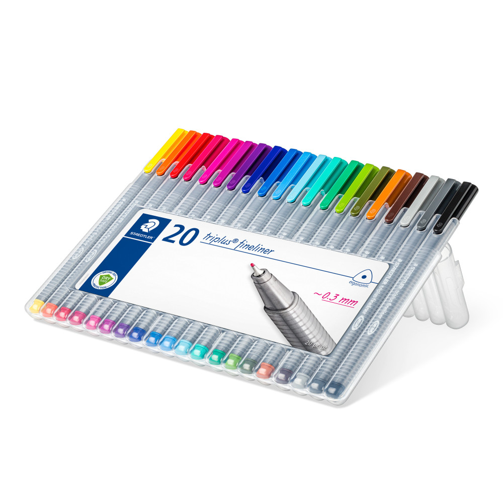 Fiberpenna, fineliner triplus, 20 färger Staedtler A/S