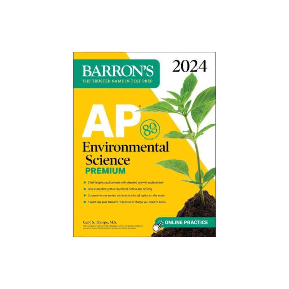 AP Environmental Science Premium, 2024: 5 Practice Tests + Comprehensive Review + Online Practice (häftad, english) Kaplan Publishing