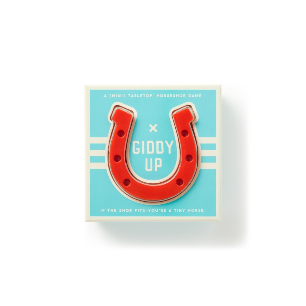 Giddy Up Tabletop Horseshoes Game Galison