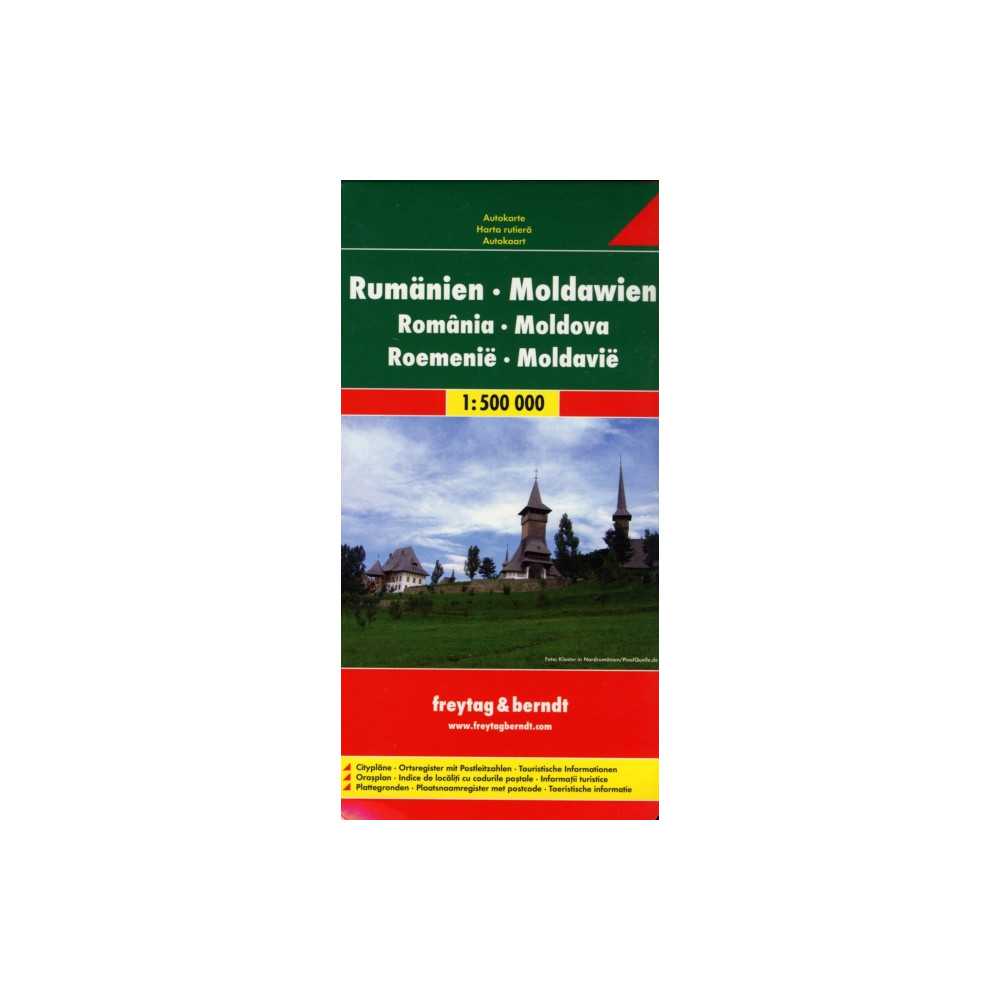 Romania - Moldova Road Map 1:500 000 Freytag-Berndt