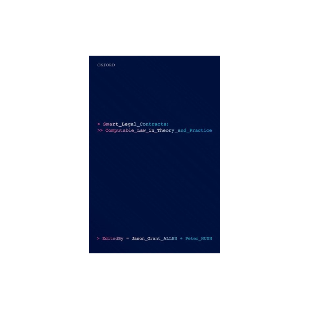 Smart Legal Contracts (inbunden, english) Oxford University Press