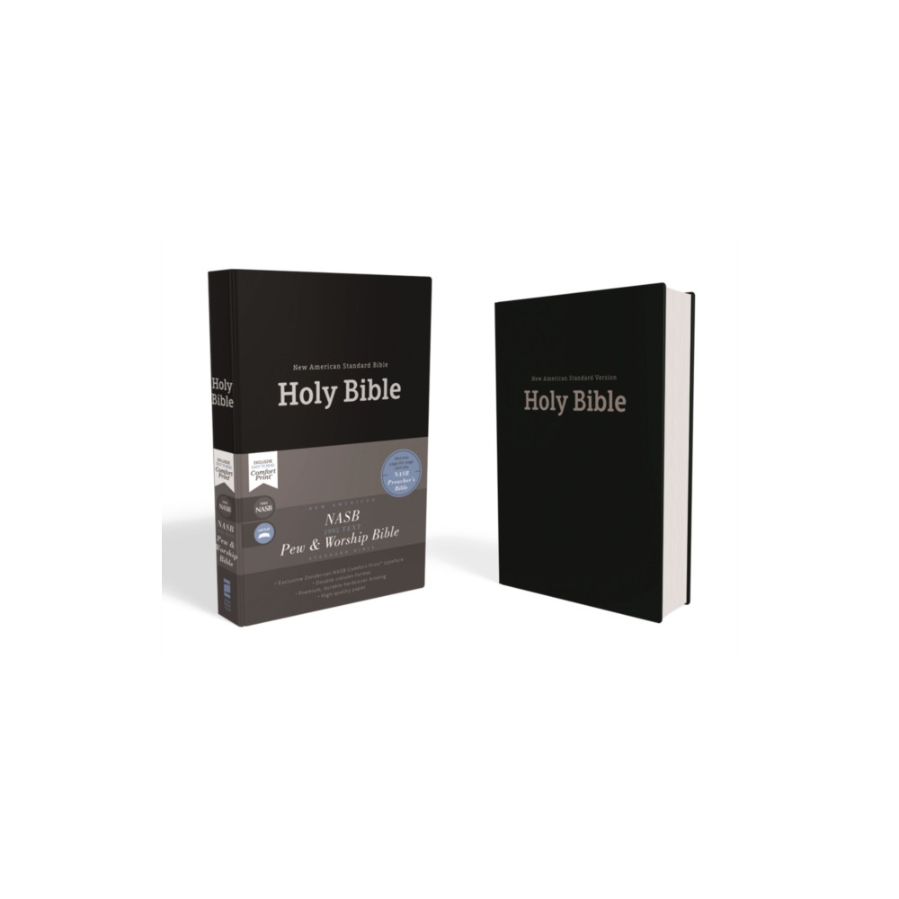NASB, Pew and Worship Bible, Hardcover, Black, 1995 Text, Comfort Print (inbunden, english) Zondervan
