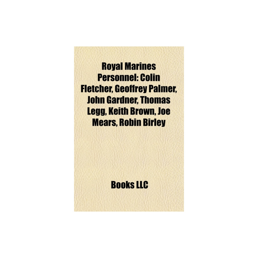 Books LLC, Wiki Series Royal Marines Personnel (häftad, eng)