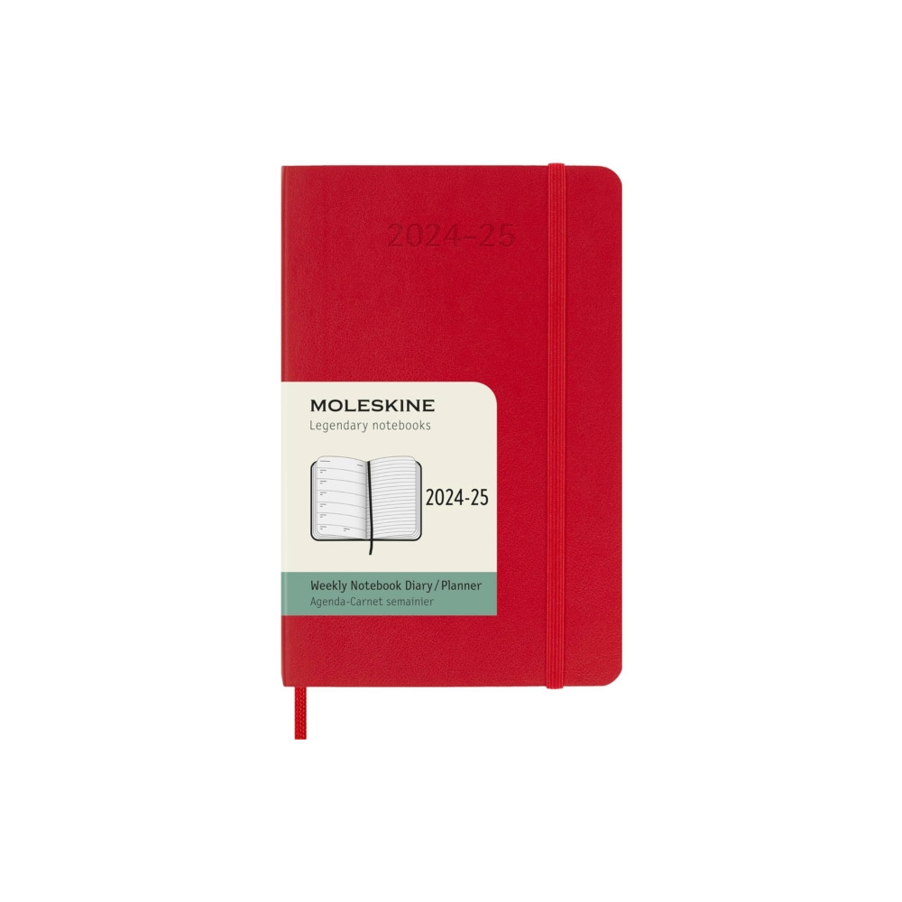 Moleskine Moleskine 2025 18-Month Weekly Pocket Softcover Notebook: Scarlet Red