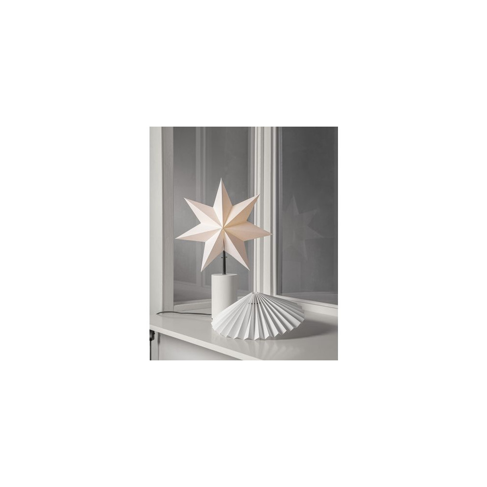 Lampa Stila stjärna/skärm 50x35cm vit
