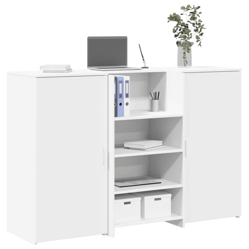 Receptionsdisk vit 155x50x103,5 cm konstruerat trä