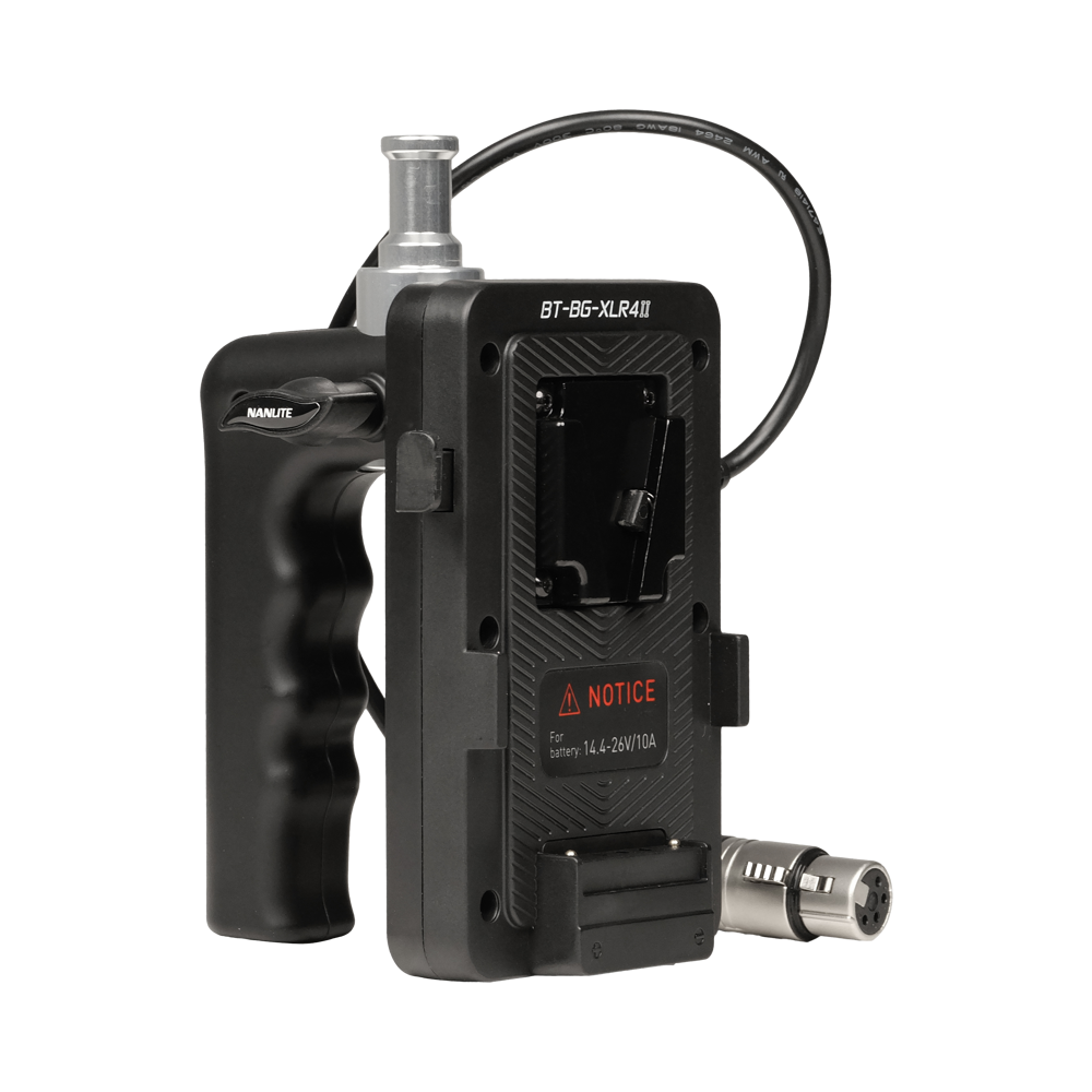 Nanlite V-Mount Battery Grip with 4-Pin XLR Connector