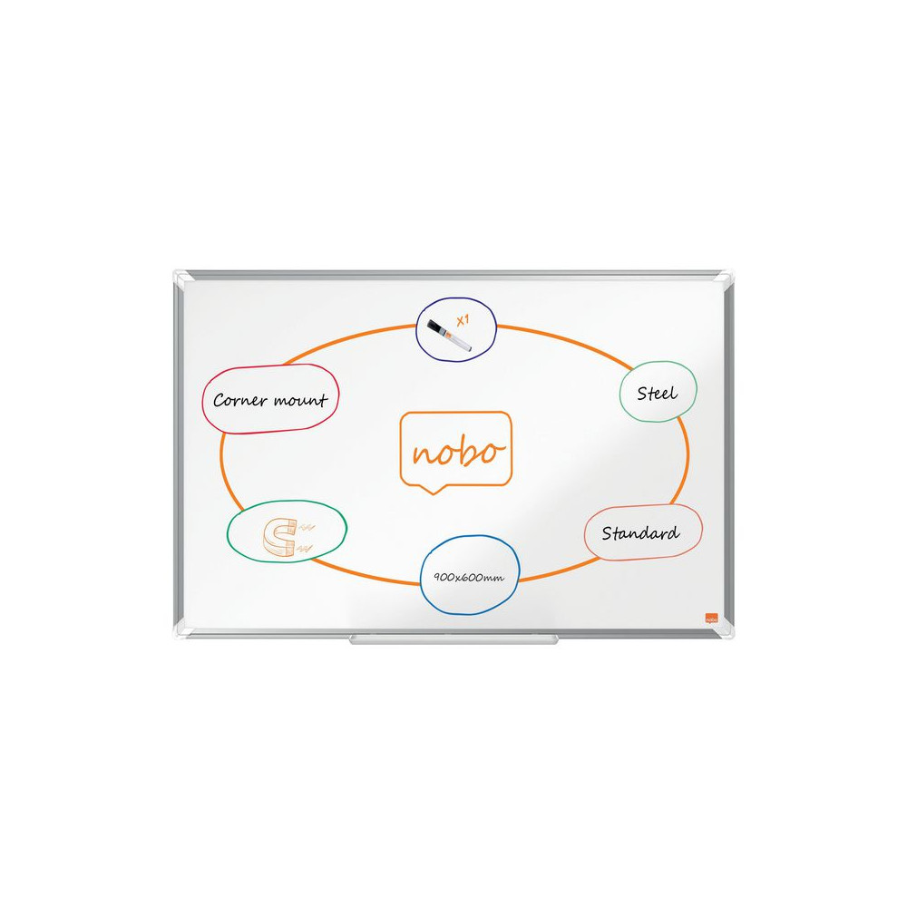 Whiteboard NOBO premium stål 90x60cm