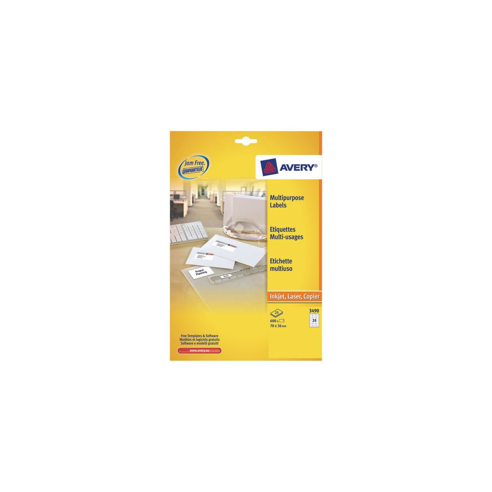 Etikett AVERY Premium 70x33,8mm 2400/fp
