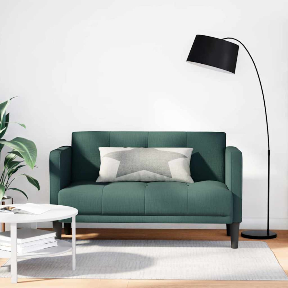 Loveseat soffa mörkgrön 111 cm tyg