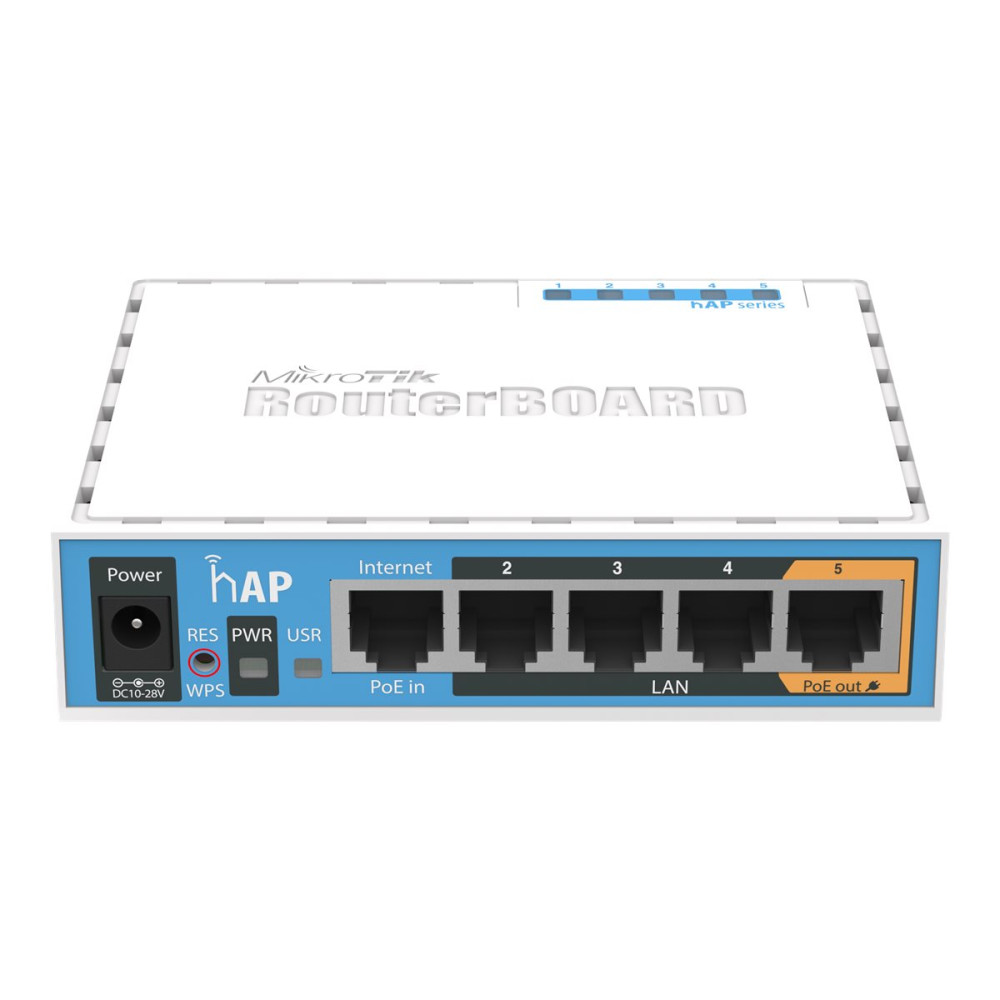 MikroTik RouterBOARD hAP - trådlös router - Wi-Fi - skrivbordsmodell