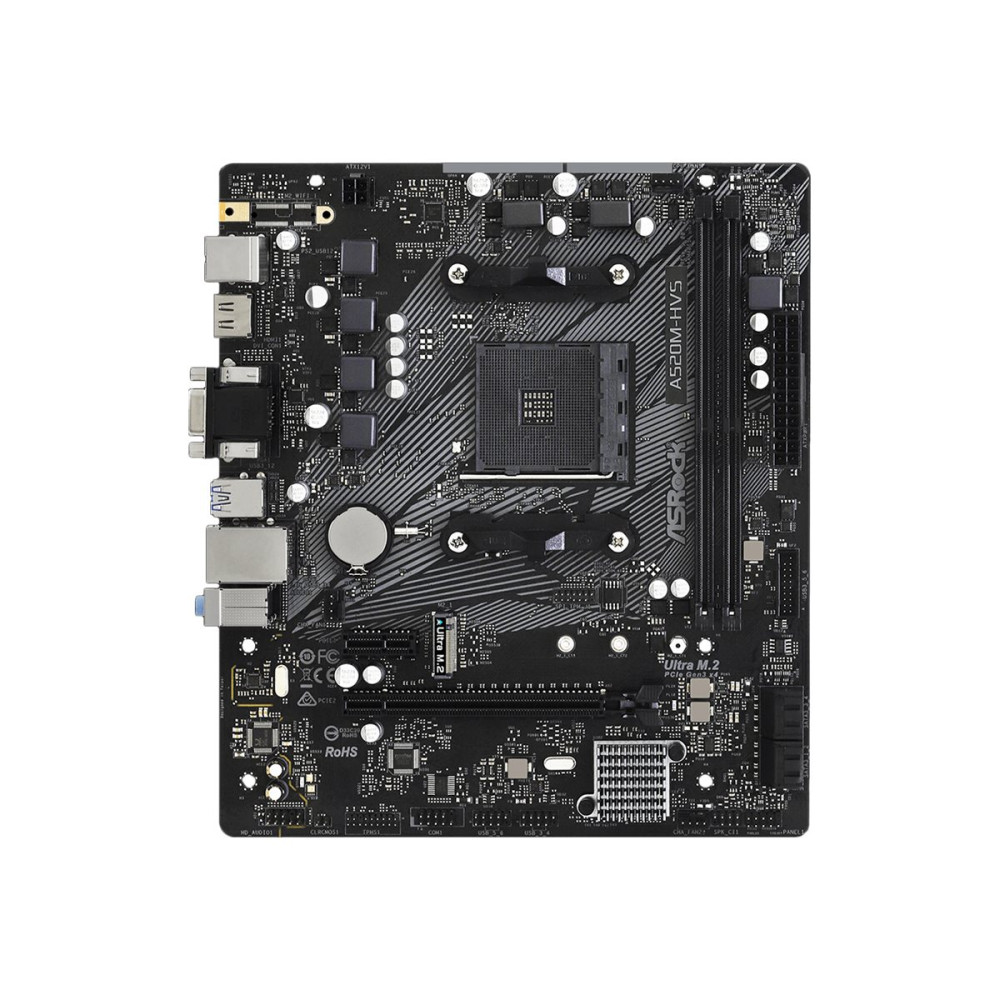 ASRock A520M-HVS - moderkort - micro ATX - Socket AM4 - AMD A520