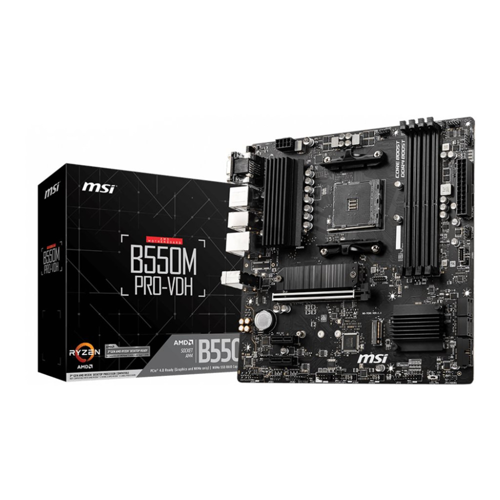 MSI B550M PRO-VDH - moderkort - micro ATX - Socket AM4 - AMD B550