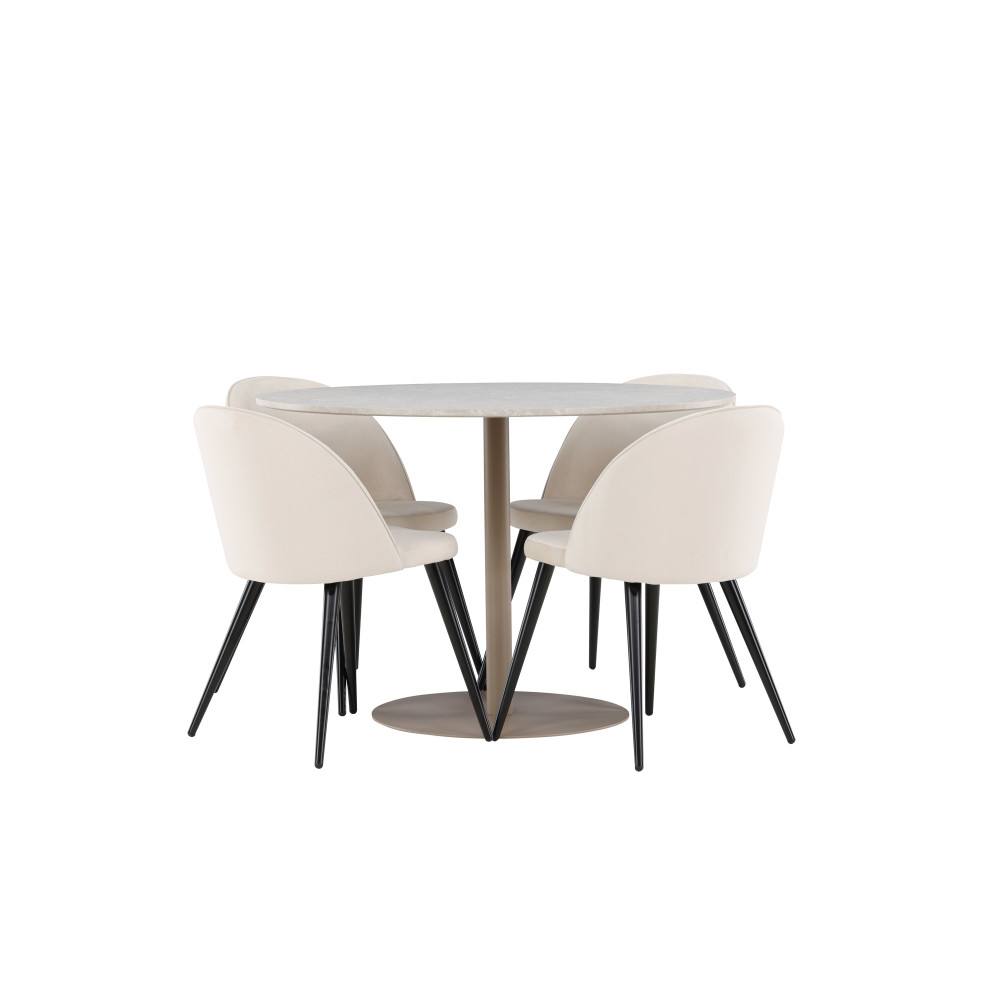 Lycke Matbord med Velvet Matstol