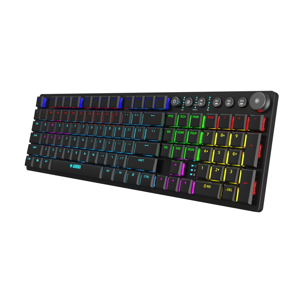 iBOX Aurora K-6 - tangentbord - QWERTY - svart Inmatningsenhet