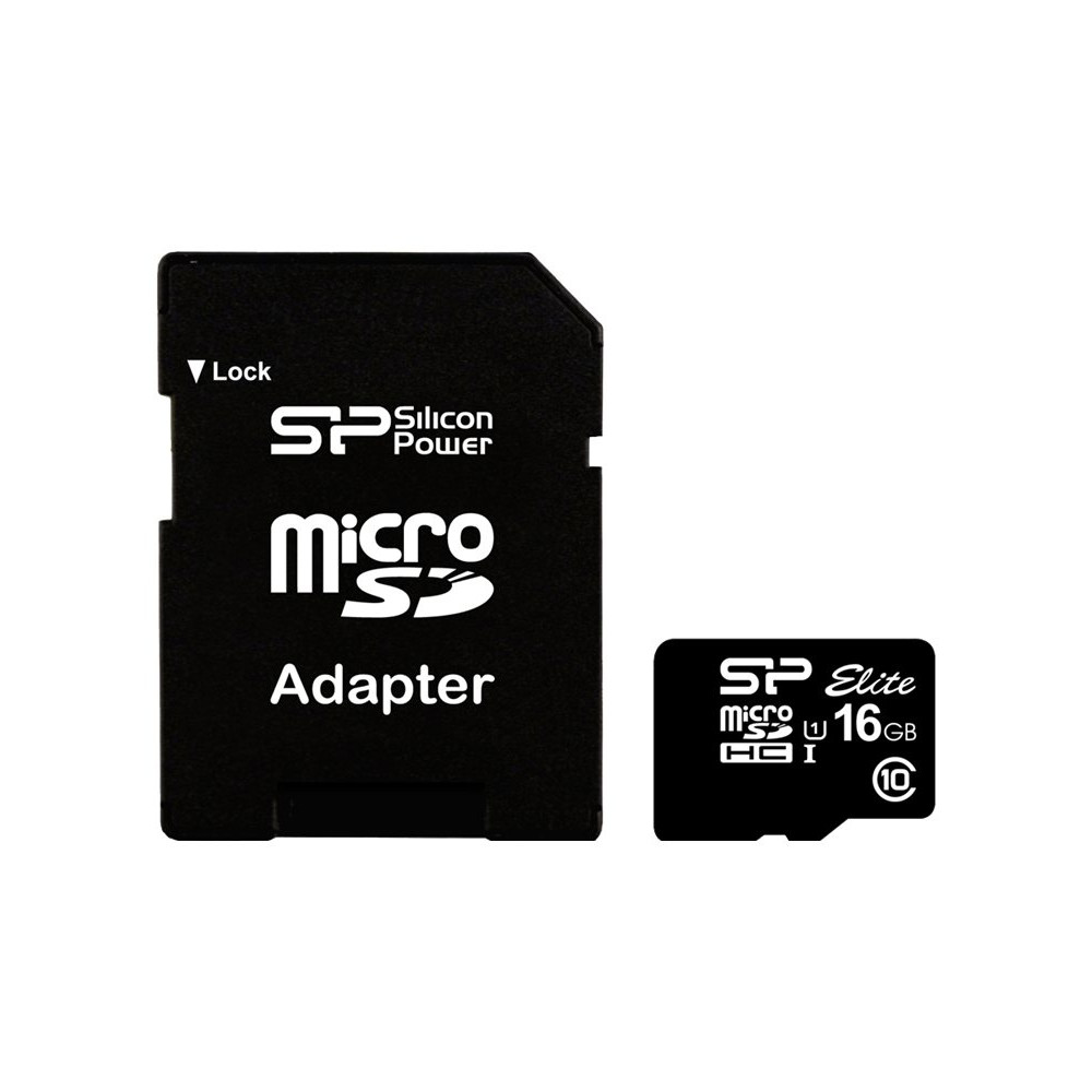 SILICON POWER Elite - flash-minneskort - 16 GB - microSDHC UHS-I