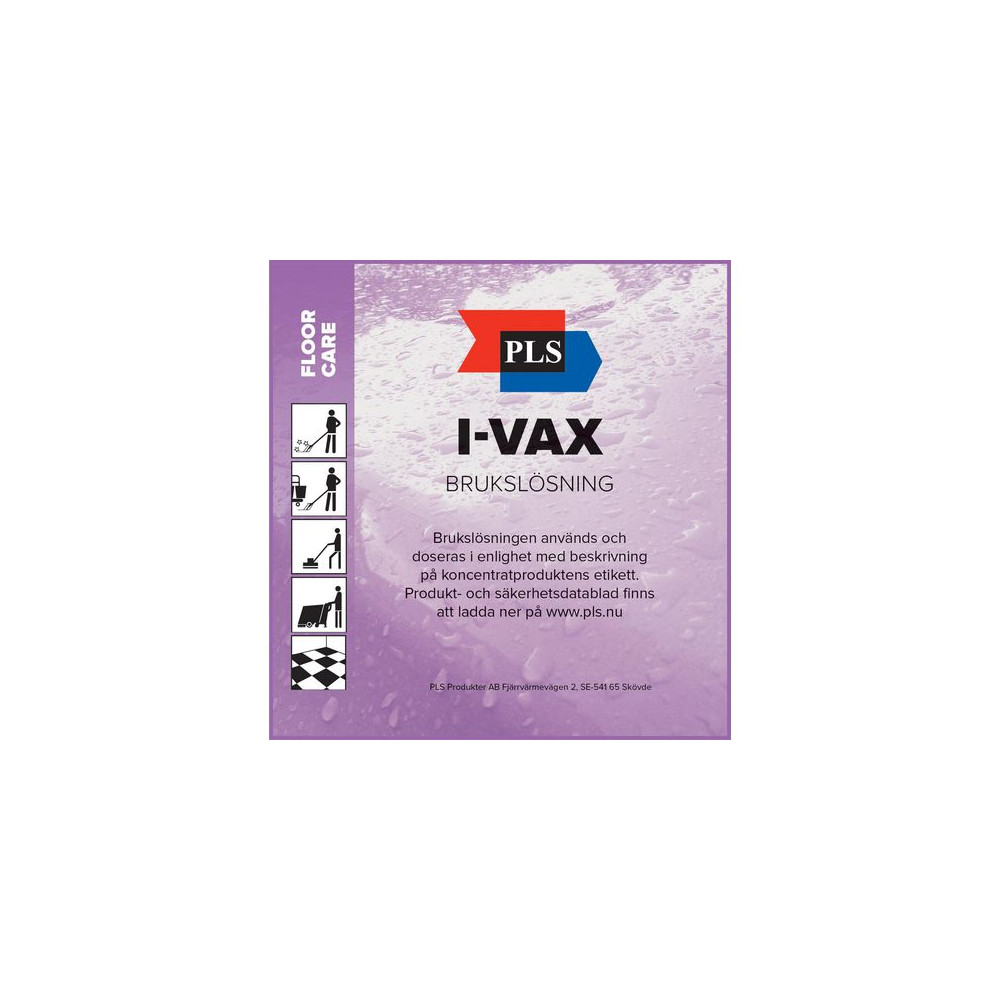 Etikett PLS Brukslösning I-Vax OP 100/rl