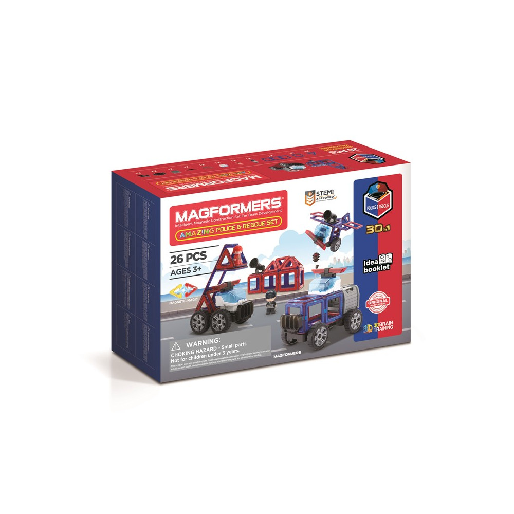 Magformers Magformers - Amazing Police Rescue set, 26 pc (3069)