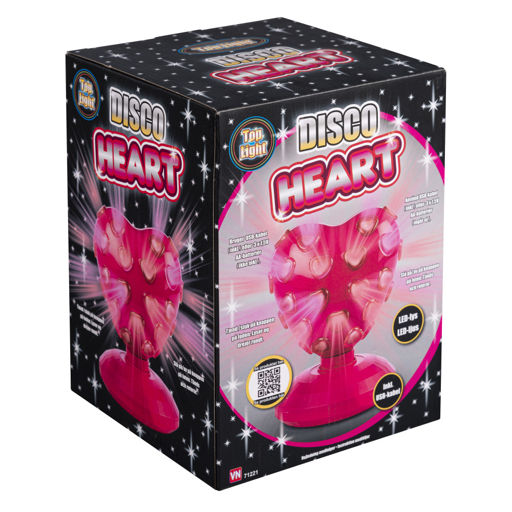 3-2-6 3-2-6 - Heart Disco ball with LED light (71221)