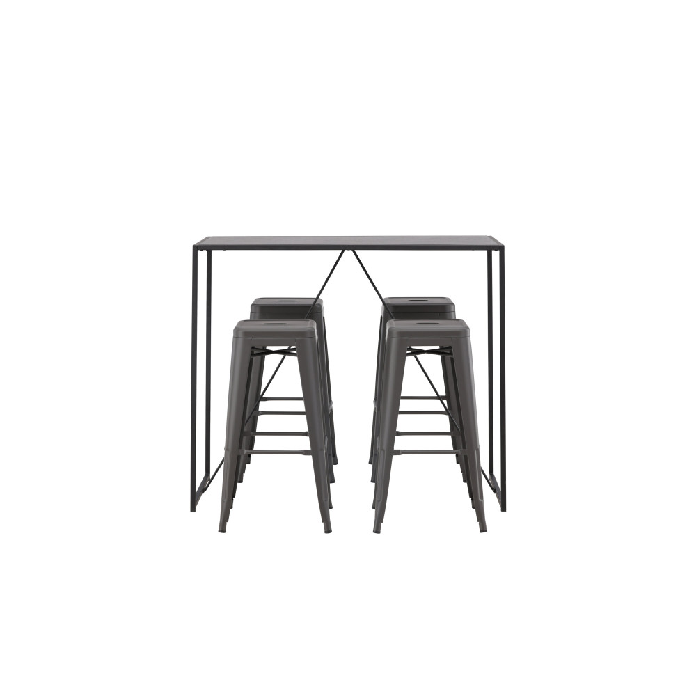 Barset Brea med 4st barstolar Tempe