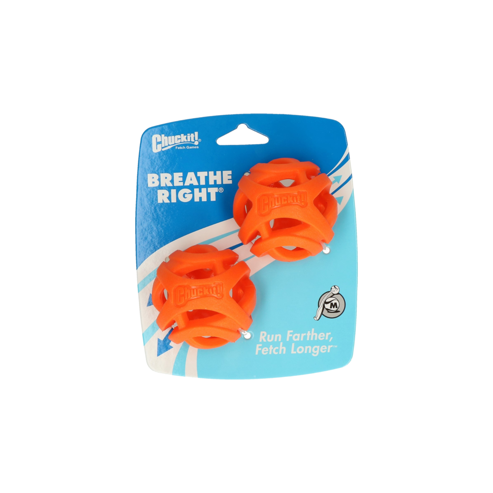 chuckit Chuckit - Breathe Right Fetch Ball Medium  6,5cm 2 pk - (CHUC32141)
