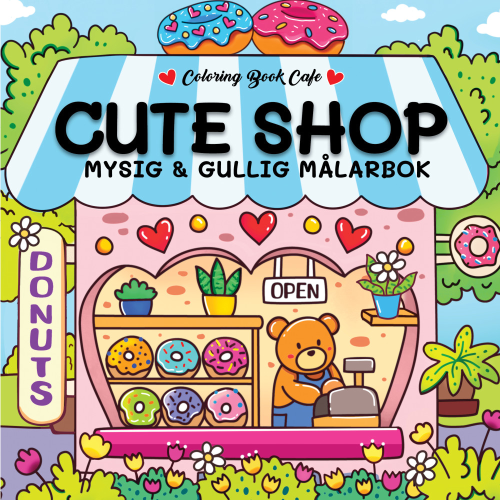 Legind A/S Cute Shop : Mysig och gullig Cozy Coloring målarbok från Coloring Book Cafe (häftad)