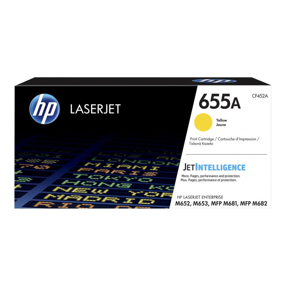 HP 655A - gul - original - LaserJet - tonerkassett (CF452A)