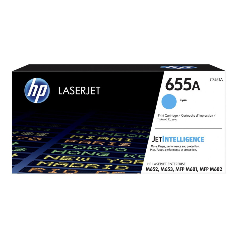 HP 655A - cyan - original - LaserJet - tonerkassett (CF451A)
