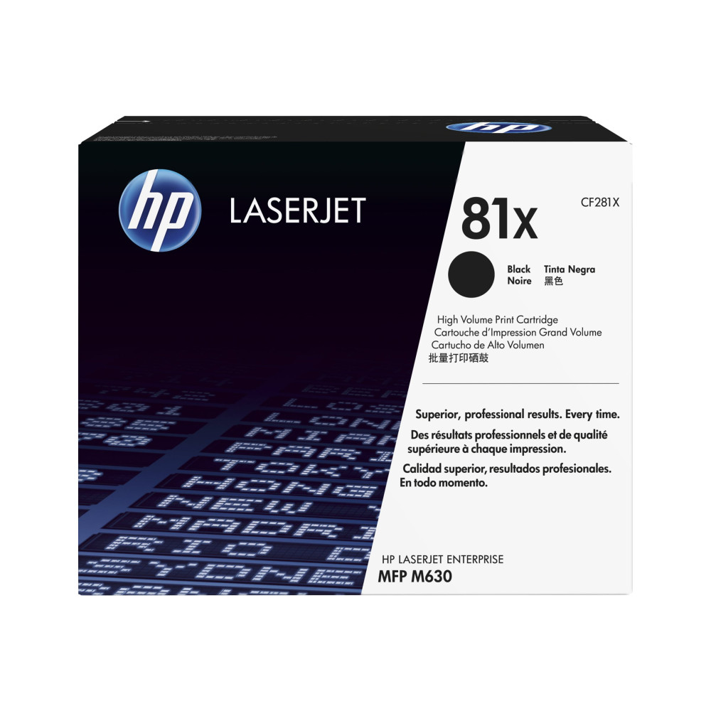 HP 81X - Lång livslängd - svart - original - LaserJet - tonerkassett (CF281X)