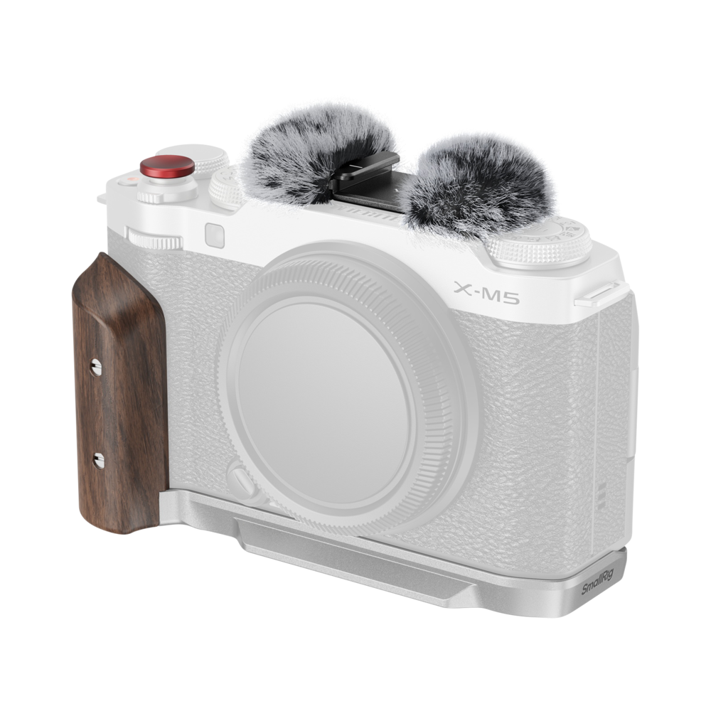 SmallRig 5261 L-Shape Mount Plate with Wooden Handle for FUJIFILM X-M5 Sliver