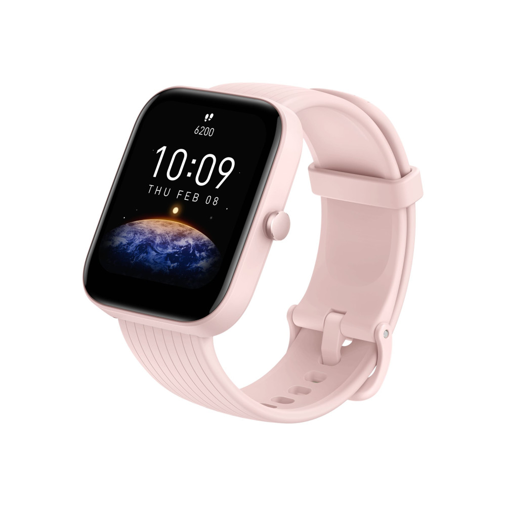 Amazfit Bip 3 Pro - rosa - smart klocka med rem - rosa