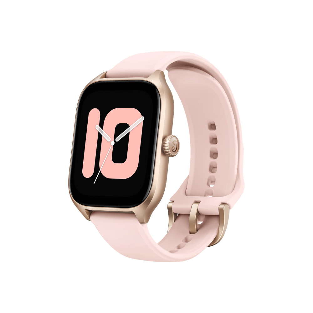 Amazfit GTS 4 - aluminiumlegering - smart klocka med rem - rosebud pink