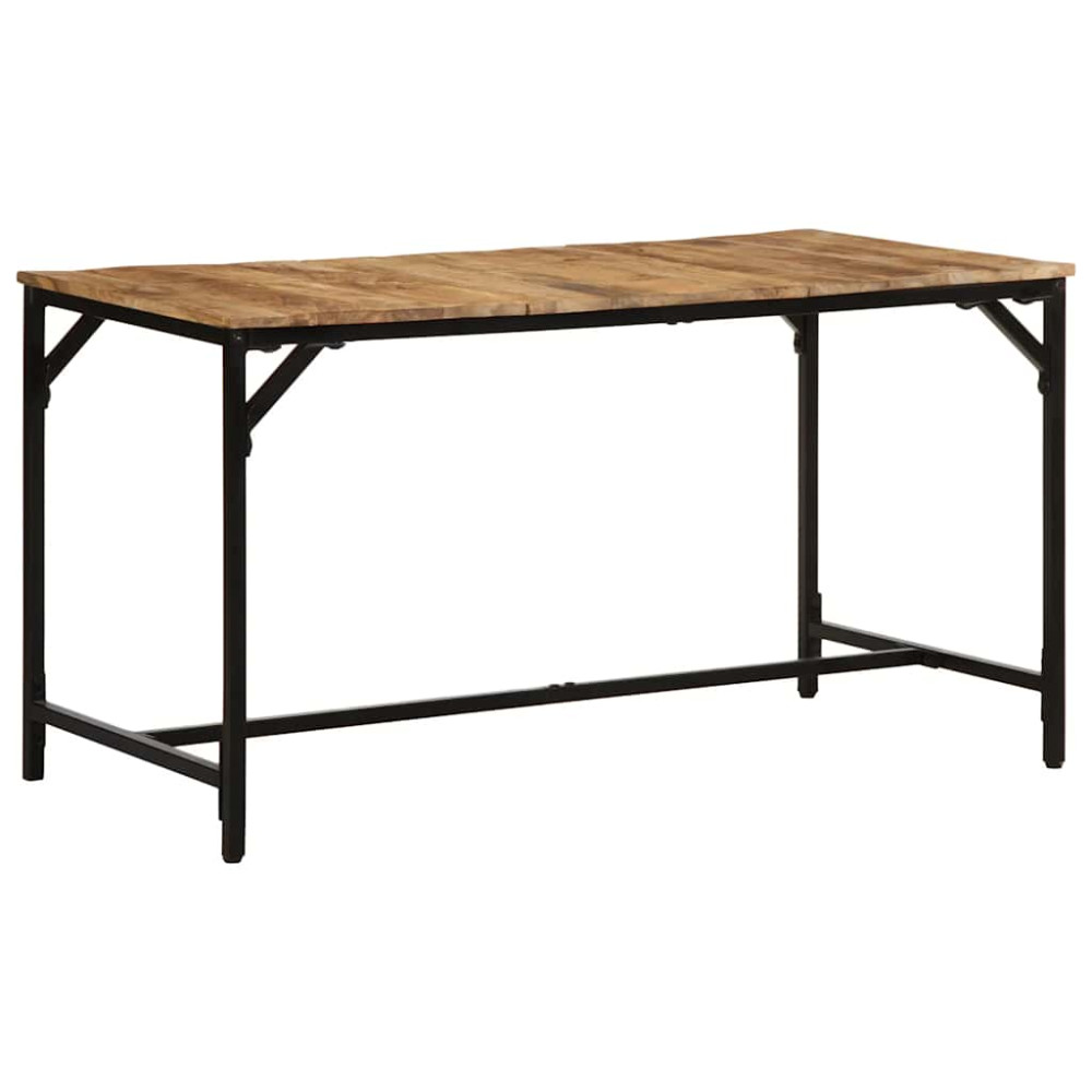 Matbord 140x70x75 cm massivt trä grov mango
