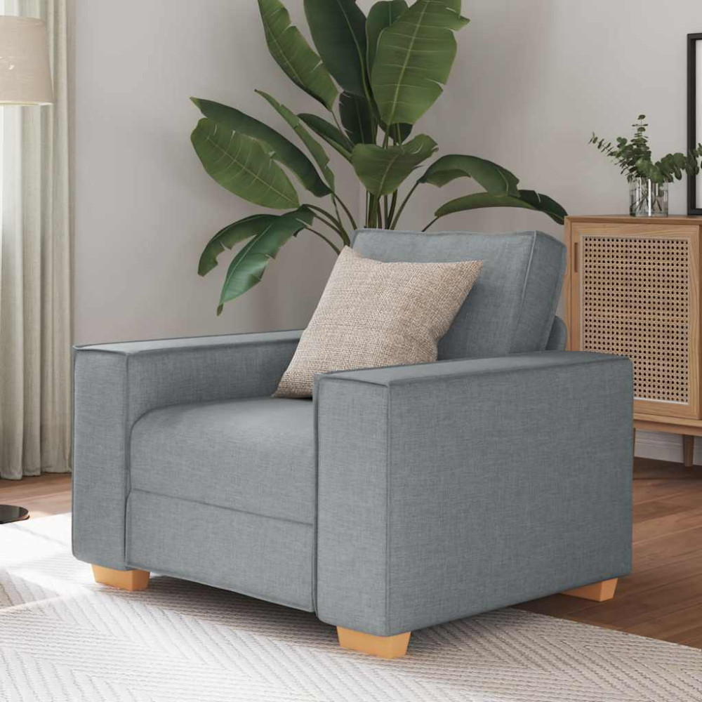 Soffa ljusgrå 60 cm tyg