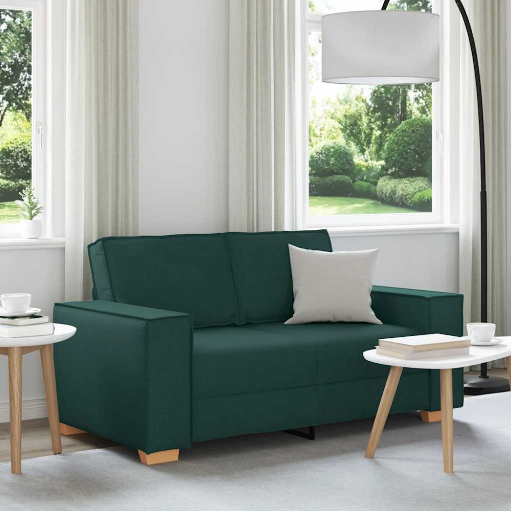 2-sitssoffa mörkgrön 120 cm tyg