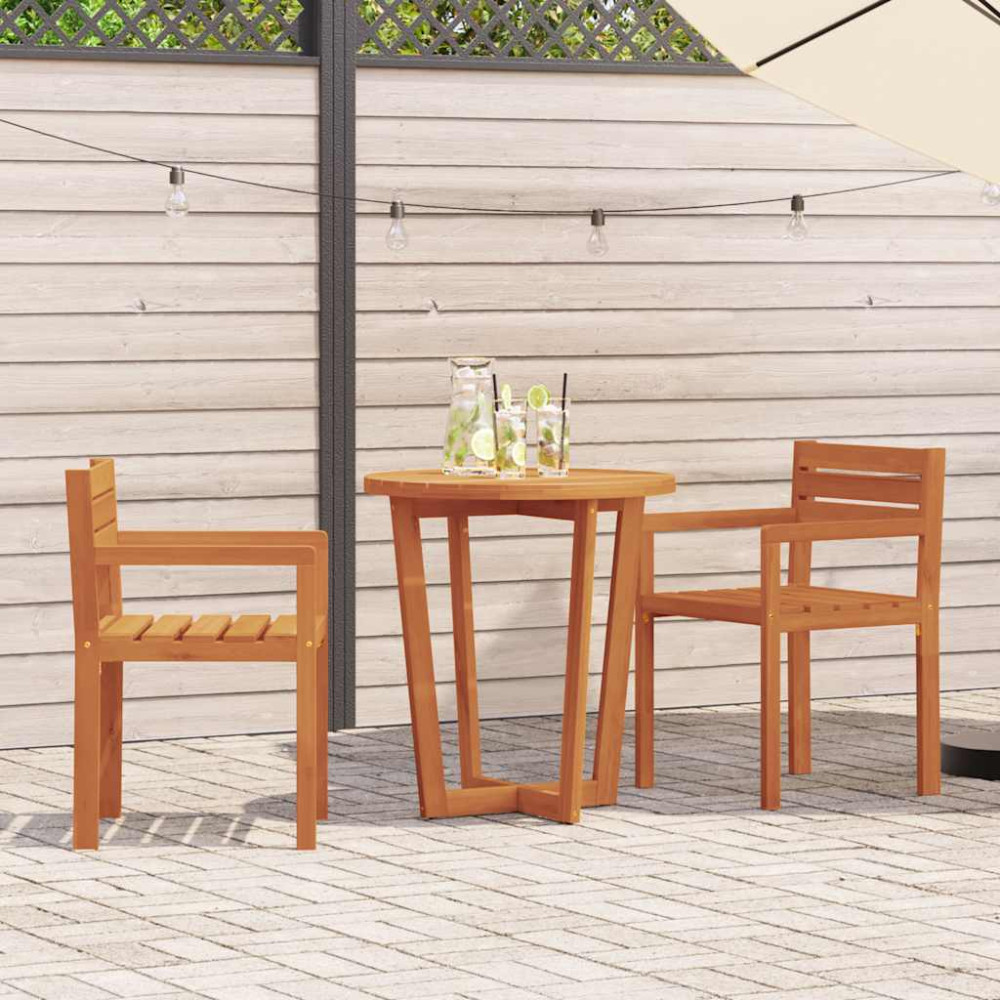 Trädgårdsstolar 2 st 50x53x80 cm massivt trä akacia