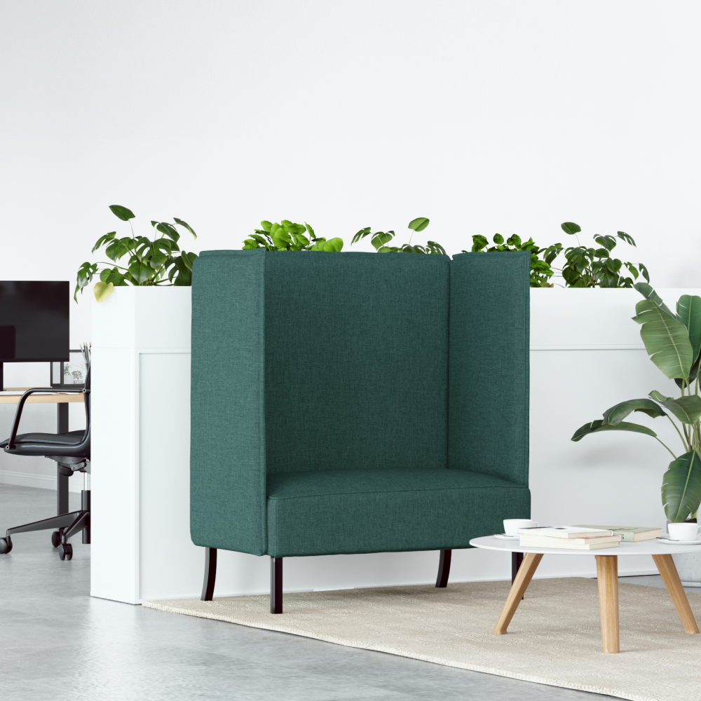 Hög Ryggsoffa Mörkgrön 109 x 56 x 121 cm tyg