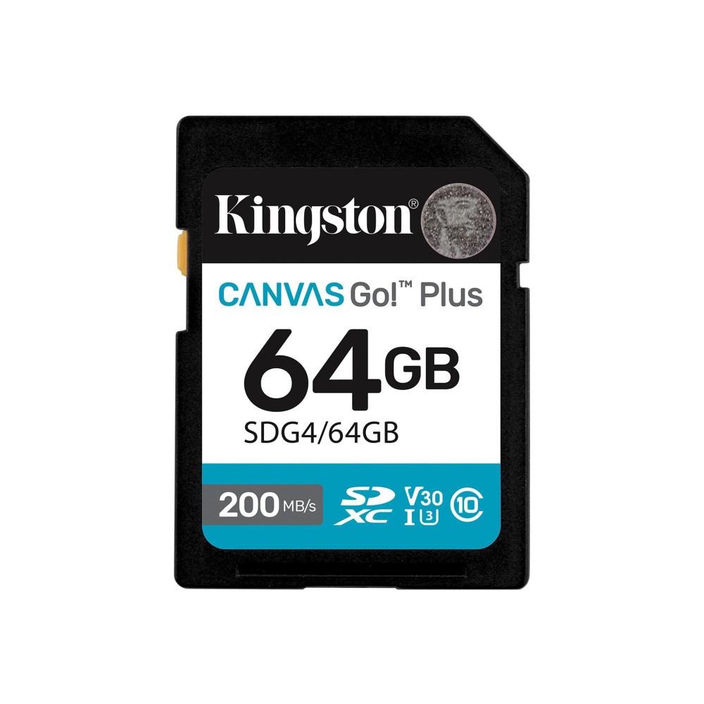 Kingston Canvas Go! Plus - flash-minneskort - 64 GB - SDXC UHS-I