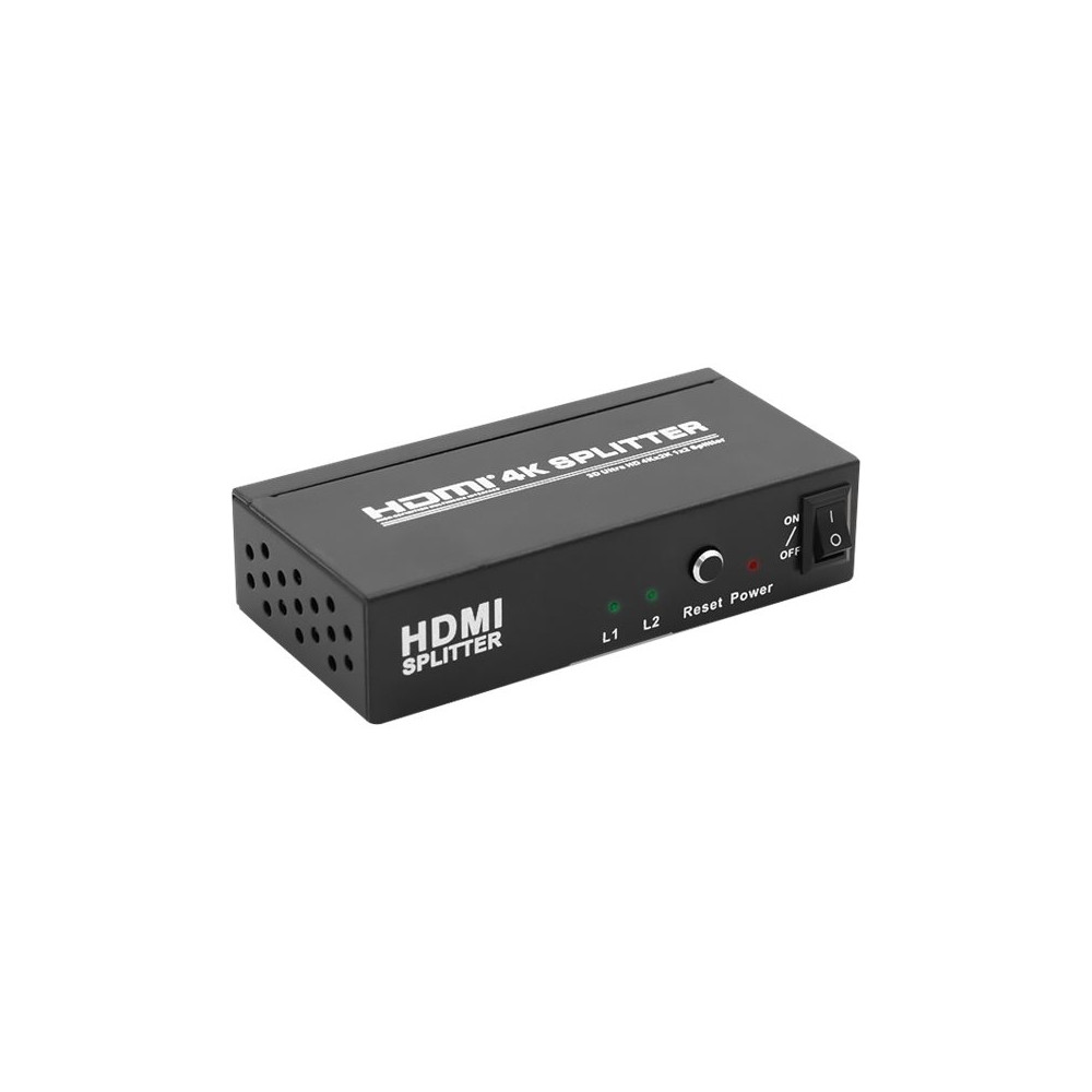 Qoltec - video/audiosplitter - active HDMI splitter v. 2.0, 1x2, EDID + IR - 2 portar