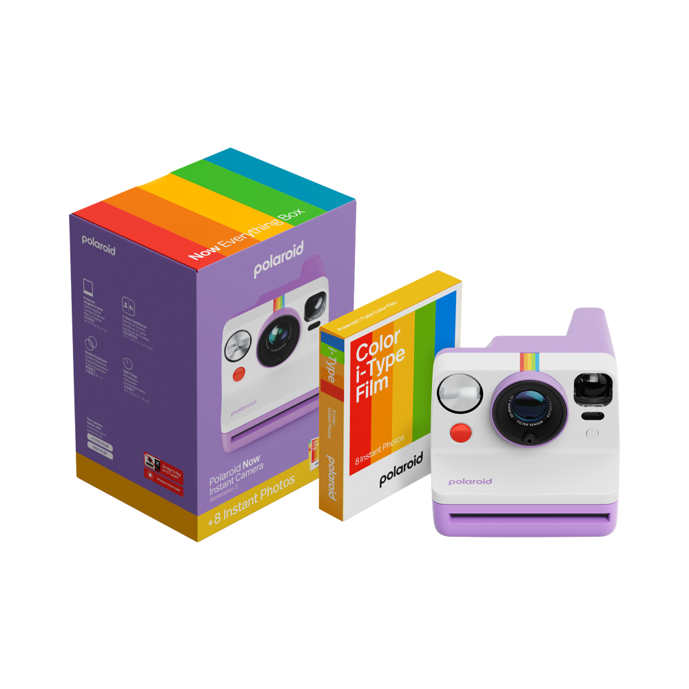 Polaroid Now Gen 3 Purple bundle with Color Film (8 photos)