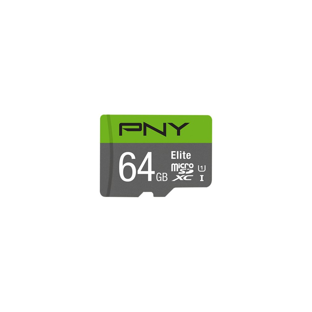 PNY Elite - flash-minneskort - 64 GB - mikroSDXC UHS-I