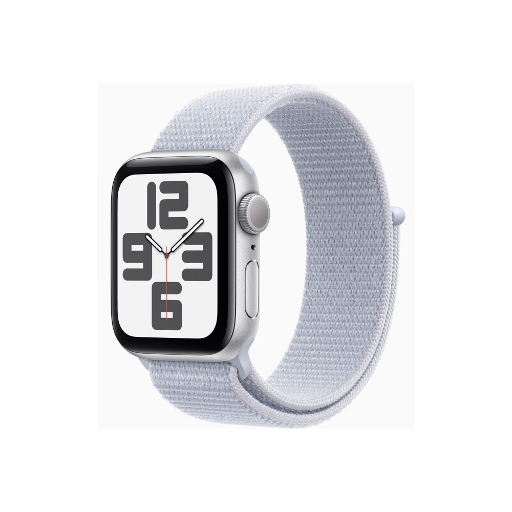 Apple Watch SE (GPS) 2a generation - silveraluminium - smart klocka med sportögla - blå moln - 32 GB