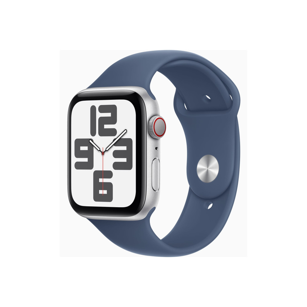 Apple Watch SE (GPS) 2a generation - silveraluminium - smart klocka med sportband - denim - 32 GB