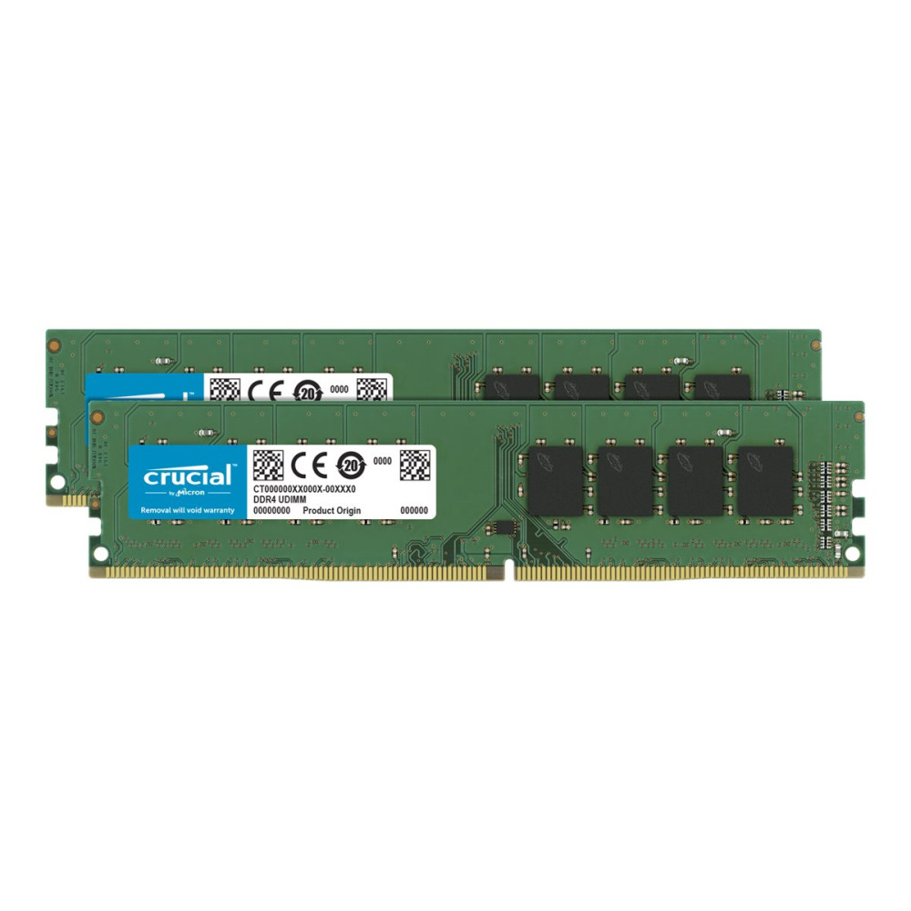 Crucial - DDR4 - sats - 16 GB: 2 x 8 GB - DIMM 288-pin - 3200 MHz / PC4-25600 - ej buffrad