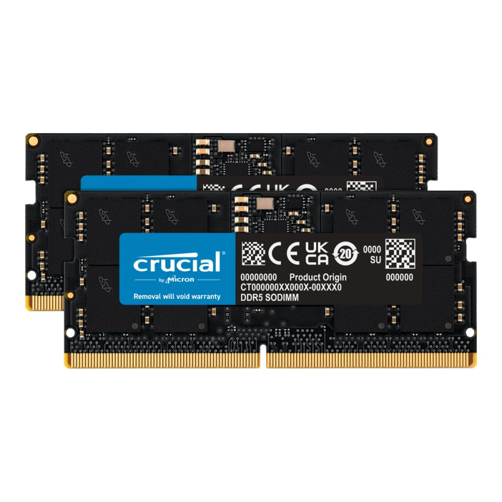 Crucial - DDR5 - sats - 32 GB: 2 x 16 GB - SO DIMM 262-pin / PC5-44800