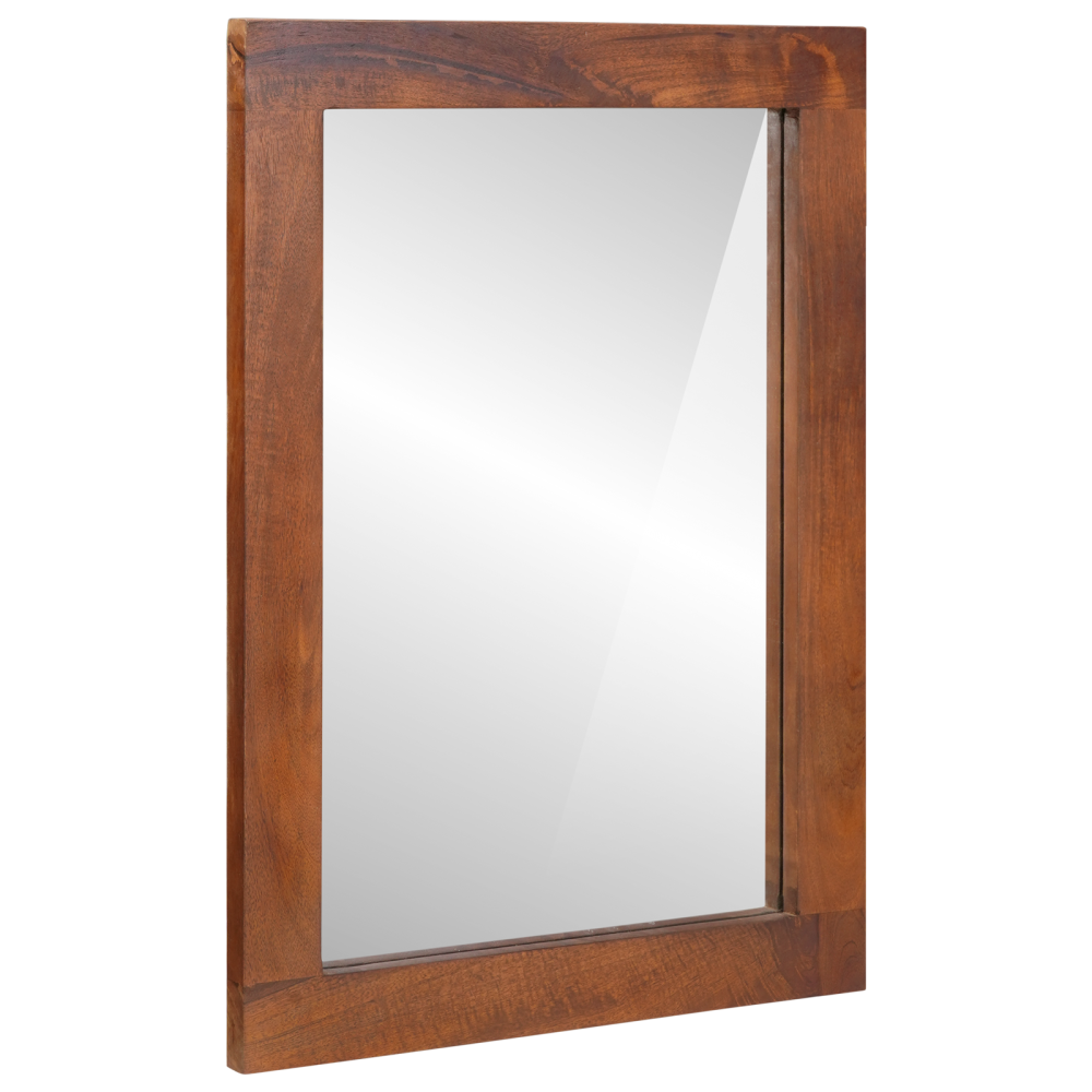 Spegel Brun, silver 50 x 2.5 x 70 cm Massivt mangoträd, glas
